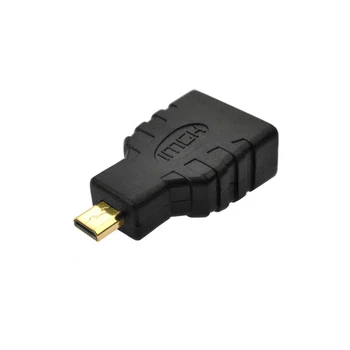 Micro-HDMI į HDMI Adapteris Auksu 1080P Mini Micro HDMI Male Į Standartinį HDMI Female kabelio Pratęsimas Adapteris