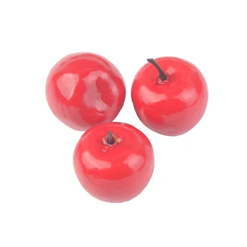 10 dirbtinis modeliavimo putos, mažų uogos šeimos žaliųjų obuolių ir raudonųjų obuolių vestuvių virtuvės dekoruoti su daržovėmis