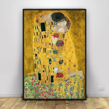Gustav Klimt Drobė Spausdinti Tapybos Retro Garsaus Plakatas Šiuolaikinių Namų Puošybai Hd Spausdinti Sienos Meno Neįrėminti Nuotrauka Už Kambarį