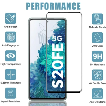 Naujas 9D Grūdintas Stiklas Samsung Galaxy S20 FE 5G Pilnas draudimas Screen Protector, stiklo Samsung Galaxy S20 Lite stiklo plėvelės