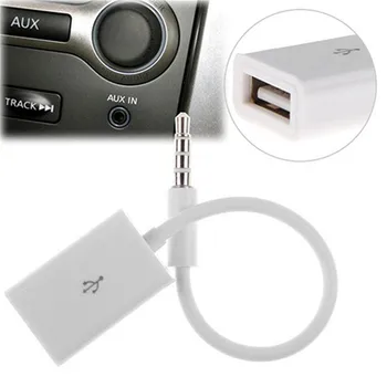 Jack 3.5 AUX Audio Kištuką Į USB 2.0 Konverteris USB Kabelį, Laidą Skirtą Automobilinį MP3 Garsiakalbis U Diską, USB flash drive, Priedai, telefono adapteris