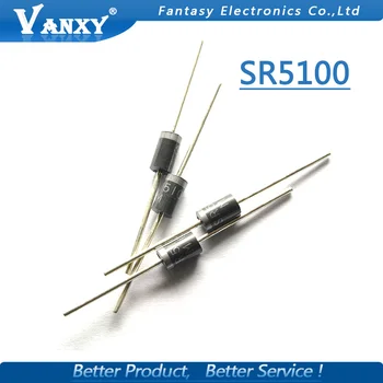 20PCS schottky diodas SR5100 5A/ 100V PADARYTI -27 SB5100