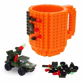350ml Kūrybos Pieno Puodelis Kavos Puodelio Kūrybos Statyti ant Plytų Puodelis Puodeliai Geriamojo Vandens Turėtojas LEGO Blokai Dizainas