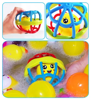 Kūdikio Barškutis Ball Žaislas Spalvinga Naujagimių Vertus Sugauti Shaker Bell Žiedas Teether Žaislas Žvalgybos Grabus Žaislų Kūdikių Barškučių & Mobilieji Telefonai