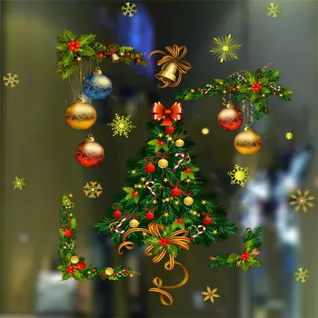 Linksmų Kalėdų Lango Siena Lipdukas Lipdukai Snaigės Kalėdų Senelis Namuose Kalėdos Dekoro Sienos Lipdukas Lipdukas Tapetai Miegamajame Apdaila