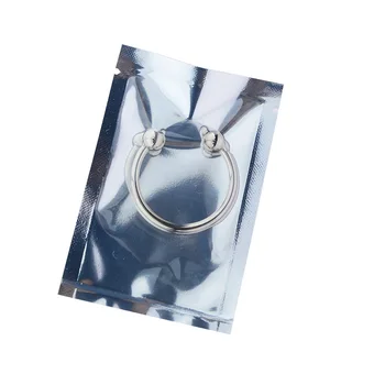 Pranešk Apie Netikrą Auskarų Nerūdijančio Plieno Kapšelį Svorį Varpos Split Ring Metalo Užraktas Bauda Dvigubai Granulių Žiedas