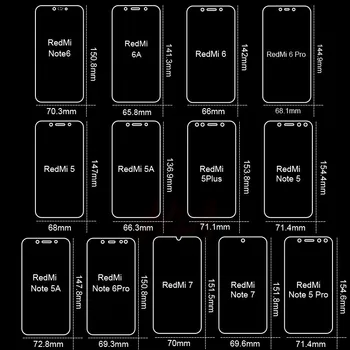 3Pcs Visiškai Padengti Grūdinto Stiklo Xiaomi Redmi Pastaba 7 8 6 5 Pro 5A 6 Screen Protector For Redmi 6A 5 Plius Apsauginė Stiklo Plėvelė