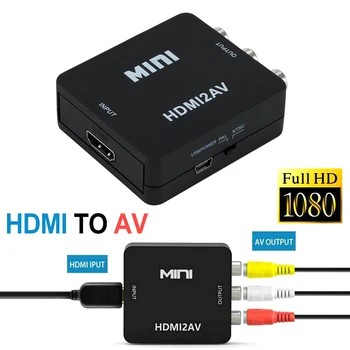 Vaizdo Composite Converter Box HDMI, AV Adapteris, HDMI CVBS Video L/R Audio RCA Konverteris Parama NTSC, PAL DVD Grotuvas PC