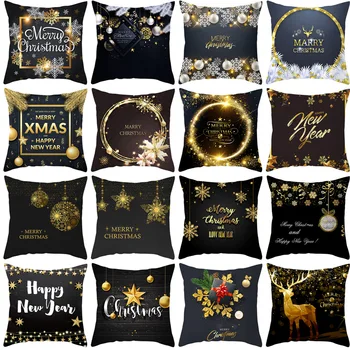 1pcs Linksmų Kalėdų Pagalvės užvalkalą Sofos Pagalvėlių Apvalkalus Kalėdos Šalis, Dekoratyviniai pagalvių Užvalkalai Laimingų Naujųjų Metų 2021 Kalėdos Dovanas