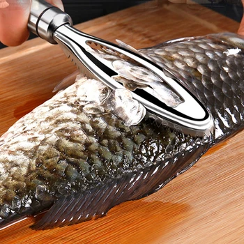 Nerūdijančio Žuvų svarstyklės Grandymo Graters Greitai Pašalinti Žuvų Valymo Skustukas Grandiklis žuvų kaulų pincetu virtuvės accessories įrankis gadge
