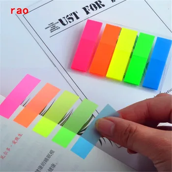 Fluorescencijos spalvos Lipni Memo Pad Sticky Notes Žymą Tašką Žymeklis Memo Lipdukas, Popierius, Mokyklos raštinės Reikmenys