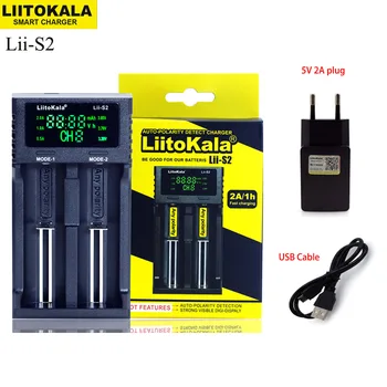 LiitoKala Lii-S8 Lii-M4 Lii-600 Lii-S1 18650 Įkroviklį Universalus LCD Ekranas Smart Įkroviklio 26650 18650 21700 18500 AA AAA