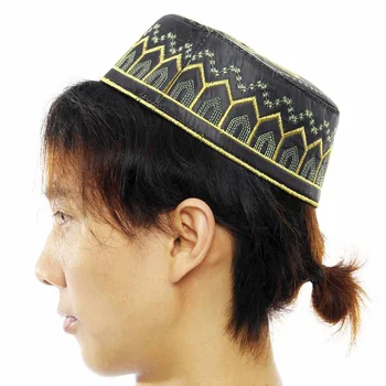 Mados Islamo Musulmonų Maldos Kepurės Kepurės Kepurės Indijos Skrybėlę Topi Kufi Apvalus Dangtelis Eid Ramadanas Melstis Arabų Musulmonų Vyrų Naują Atvykimo 2019