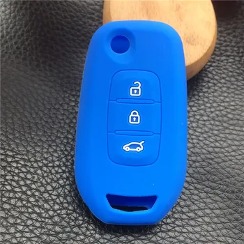 Silikono automobilio raktas automobilių atveju padengti renault kadjar 3 mygtuką floding klavišą padengti shell
