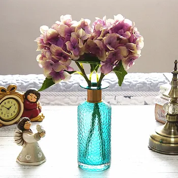 1 Šilko pluoštas Hydrangea nuotakos puokštė dirbtiniai augalai vazos, namų dekoro scrapbooking vestuvių rankdarbiams naujųjų Metų dovanos
