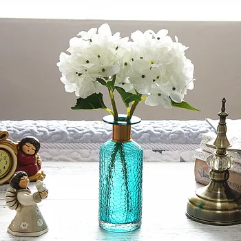 1 Šilko pluoštas Hydrangea nuotakos puokštė dirbtiniai augalai vazos, namų dekoro scrapbooking vestuvių rankdarbiams naujųjų Metų dovanos