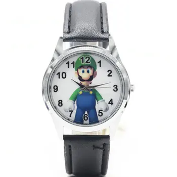 2018 super mario, Luigi žiūrėti Kvarco Vaikams, Sporto mados animacinių filmų Žiūrėti Laikrodis Berniukas Studentų Kalėdų Relogio dovanų žiūrėti