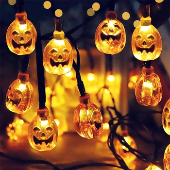1,5 m Helovinas Šalis Dekoro LED Šviesos Eilutę Moliūgų Voras Gpgb Kaukolė Lempos String Halloween Event Sode Lauko Dekoro Šviesos