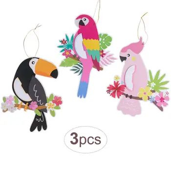 3pcs Korio Tropinių paukščių Nustatyti Kabinti Papuošalų Atogrąžų Šalis Havajų Dekoracijos Vestuves Reikmenys, Namų