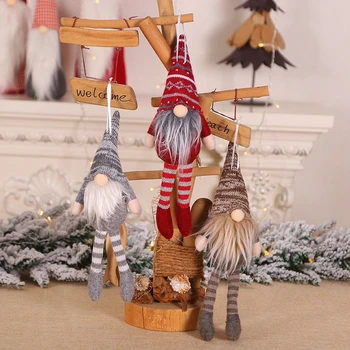 Kalėdų Ilgos Kojos Pliušinis Lėlės Kalėdų Medžio Pakabukas Papuošalai Dovanos, Kalėdų Papuošalų, Namų Navidad 