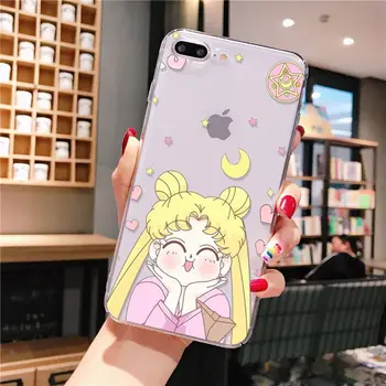Sailor Moon Luna Katė Telefono dėklas skirtas iphone XR 11 12 Pro Max XS MAX 8 7 6 6S Plus X 5 5S SE 12mini