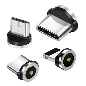 Apvalus Magnetinis Kištukas Micro USB C / C Tipo / 8 Pin iPhone Adapteris USB Magnetas Įkroviklio Kištuką Greito Įkrovimo (Tik Magnetinio Plug)