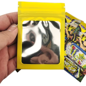 7x10 CM Zip-Lock Maišeliai Animacinių filmų Piktžolių Krepšiai 3.5 Gramų Individualų Atspausdintas Krepšiai Su Windows, Laikantys Tabako Didmeninės