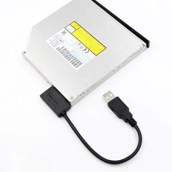 7+6 13Pin Slim SATA į USB CD DVD Rom Optinis Kabelis Adapteris Keitiklis NK-Pirkiniai