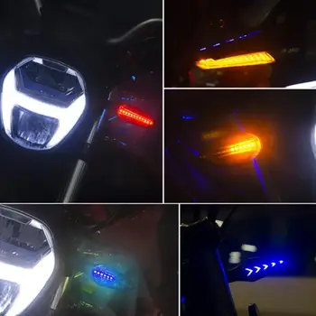 Motociklo Kryptinis Led Žibintai, Posūkio Signalo Lemputė Universalus 12v dvipusis Kryptimi Šviesos diodų (Led) Didelis Šviesos Elektrinių Automobilių Šviesos