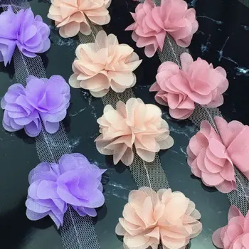 118 vienetų 6cm Šifono Gėlės, Dirbtinių Gėlių 