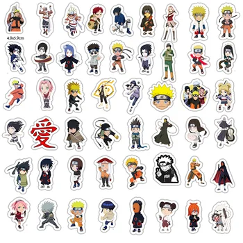 50PCS Japonijos Anime Naruto, Sasuke Animacinių filmų aplinkosaugos ¾enklelis, Dėl Riedlentė Nešiojamas Bagažo Snieglenčių Šaldytuvas Telefono Žaislas Namų Dekoro Lipdukai F5