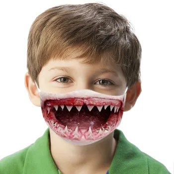 Naujas akcijų, vienos lyties vaikai Dulkėms 3Dshark dantų spausdinti Kvėpuojantis veido Kaukė Dviračių skalbti lauko sporto Kaukė mascarillas D