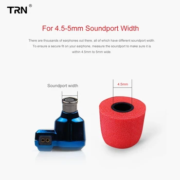 TRN 3Pairs (6pcs) Ausinės atminties medvilnės earmuffs Lėtinis rikošetas ausų PU sponge Atminties sponge ausinės Eartips V90 V20 V30