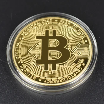 Paauksuoti Bitcoin Tiek monetos Ripple Litecoin Ethereum Surinkimo Dovana 40mm Cryptocurrency Monetos Metalo Atminimo Monetos