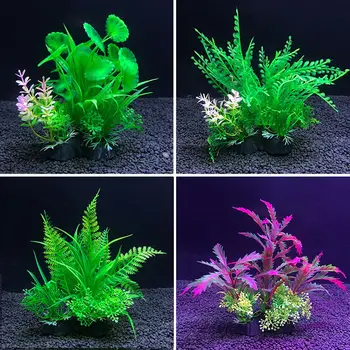 1pcs Akvariumas Dirbtinių Vandens Įrenginių Plastikinių Modeliavimas Vandens Žolės Apdailos Ryškiai dažytos Žuvų Bakas Kraštovaizdžio Ornamentu