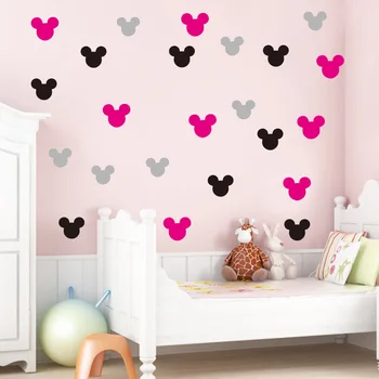 Disney mickey minnie portretas, sienų lipdukai, vaikų kambariai, miegamojo namų dekoro animacinių filmų sienų lipdukai, vinilo tapetai 