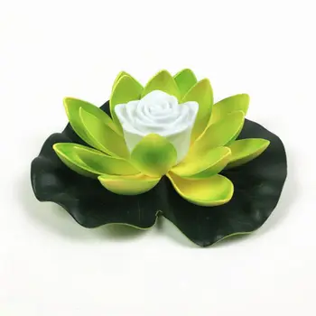 Dirbtinės Šviesos diodų (LED) Spalvingas Lotus vandeniui netikrą tvenkinys gėlės Lotus Lapų Lily Vandens Žibintų Festivalis Apdailos Šviesos