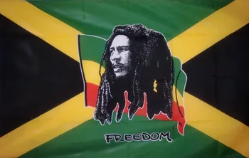 Flaglink 90*150cm Jamaika UOGIENE .jm, Bob Marley Laisvės Vėliava