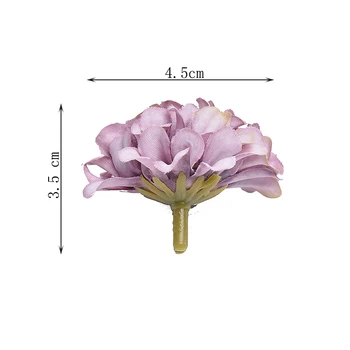 10vnt/daug Dirbtinių Gėlių Šilko Hydrangea Gėlių Galvos Vestuves Namų Puošybai 