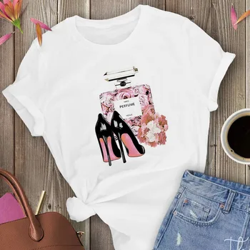 Naujas Mados Laisvalaikio Miela Asmenybė Ponios maišelį kvepalai spausdinti Marškinėliai Moterims Harajuku vasarą Trumpų Drabužių Streetwear Marškinėlius