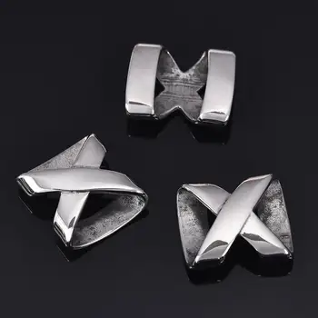Nerūdijančio Plieno Slydimo Granulių H Formos Didelė Anga 12x6.5mm Metalo Karoliukai, Slankmačiai, 
