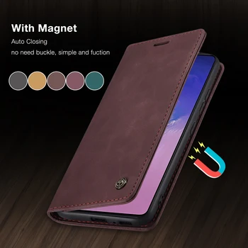 Prabangus Odos Atveju Xiaomi Redmi Pastaba 8 9 K30 Pro Magnetic Apversti Kortelės Turėtojas Telefoną Xiaomi Mi 9 9T 10 T Lite Piniginės Dangtis