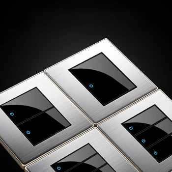 CE 86 tipo LED atsitiktinių taškų pereiti veidrodis iš akrilo namų nerūdijančio plieno šepečiu skydelis 1/2/3/4 Gauja 1 Būdas 2 Būdas pereiti