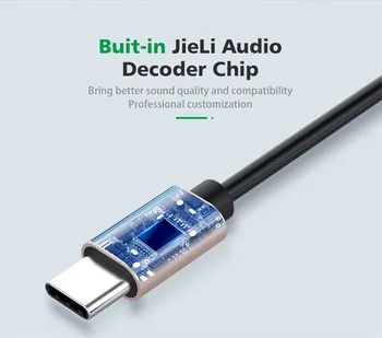 Nauja Ištraukiama USB C Tipo Garso Kabelį, Tipas C, Vyrų-3.5 mm Male Automobilių AUX Audio Kabelis Adapteris, Skirtas 