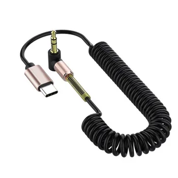 Nauja Ištraukiama USB C Tipo Garso Kabelį, Tipas C, Vyrų-3.5 mm Male Automobilių AUX Audio Kabelis Adapteris, Skirtas 