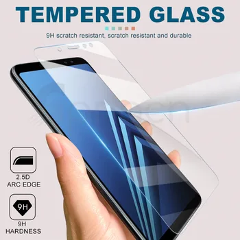 9H Apsauginis Stiklas Samsung Galaxy A6 A8 J4 J6 Plius 2018 Screen Protector, J2 J8 A5 A7 A9 2018 Saugos Grūdinto Stiklo Plėvelės