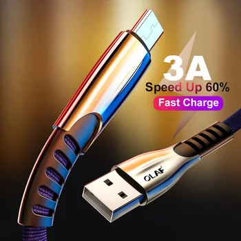 Micro USB Kabelis 5A Greito Įkrovimo USB Sinchronizuoti Duomenis Mobiliojo Telefono Įkroviklis Adapteris Kabelio 