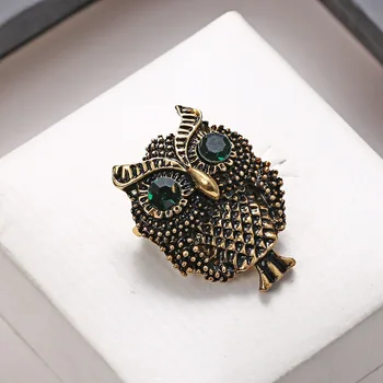 Didelis Paukščių Pelėdos Derliaus Sagės Antikvariniai Daiktai Puokštė Owle Pin Up Dizaineris Prisirišusi Broach Šalikas Įrašus Jewellerys