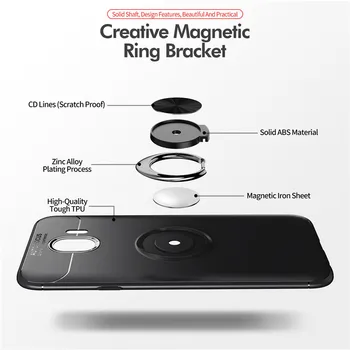 Samsung Galaxy J4 2018 Atveju verslą Su piršto žiedu Magnetizmo Savininkas Telefono Galinį Dangtelį Galaxy J400 J400F SM-J400F Coque