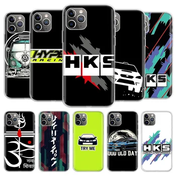 HKS Japonija Kietas Telefono dėklas Skirtas iPhone 11 12 Mini Pro 7 6 X 8 6S Plus XS MAX + XR 5S Vienuolika Meno TPU Padengti Coque 